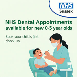 NHS Dental Appointments available for new 0-5 years olds