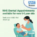 NHS Dental Appointments available for new 0-5 years olds